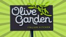 olive garden sign on a green background