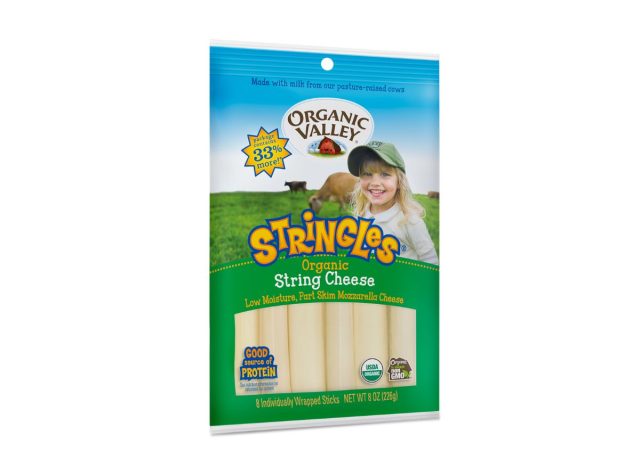 pack of Organic Valley string cheese