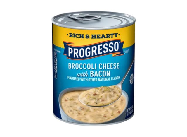can of Progresso soup on a white background