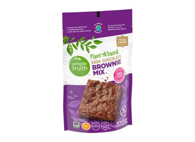 bag of brownie mix on a white background