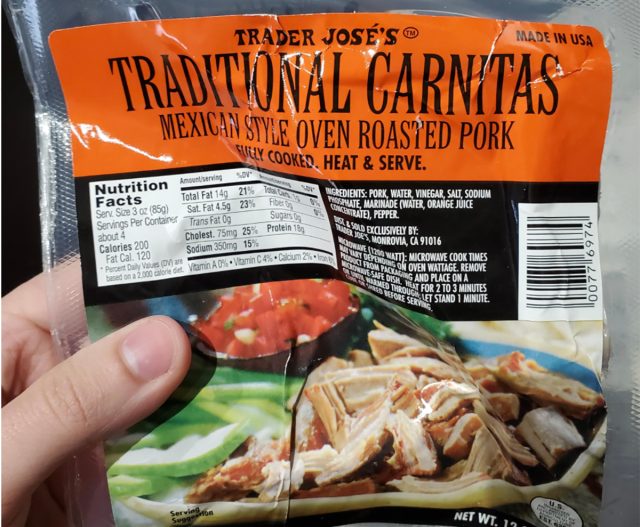 Trader Joe's carnitas