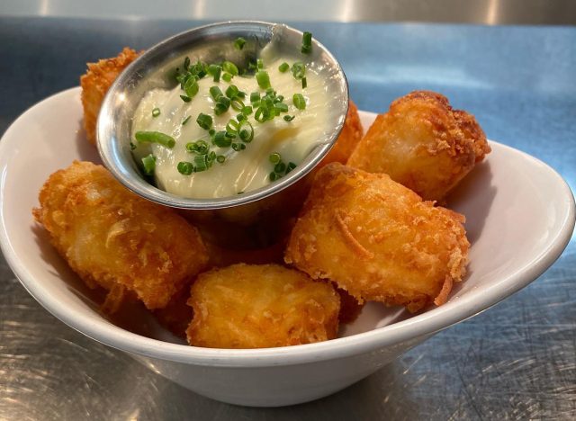 Ocean Prime smoked gouda tots