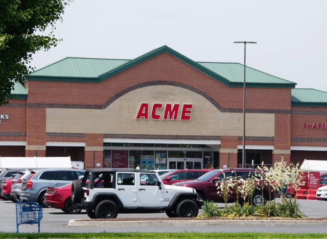 acme store exterior and parking lot