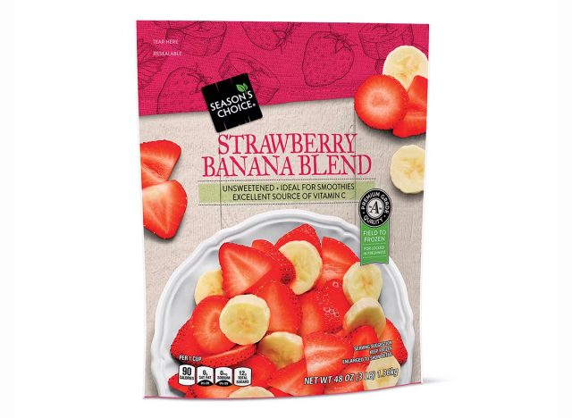 Season's Choice Frozen Strawberry Banana Blend at Aldi