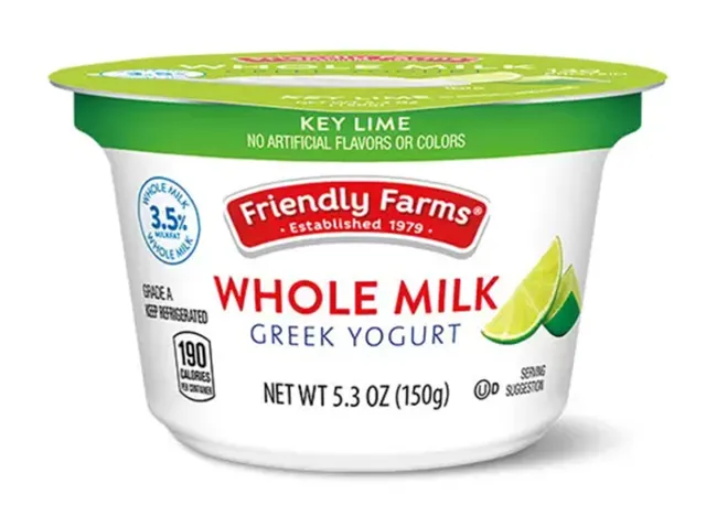 Aldi Friendly Farms Whole Milk Key Lime Greek Yogurt