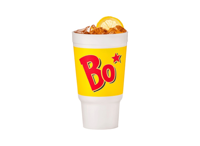 bojangles legendary ice tea drink on a white background.