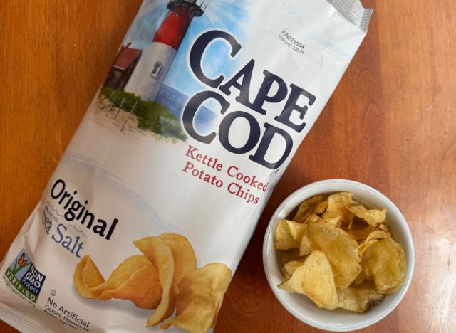cape cod chips in a bag and a bowl.