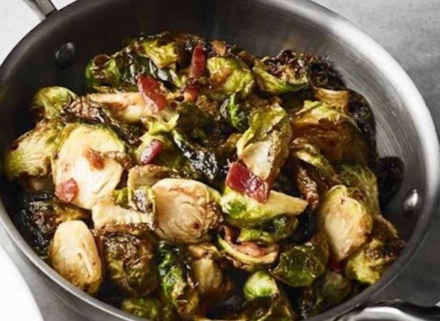 flemings brussels sprouts in a pan.