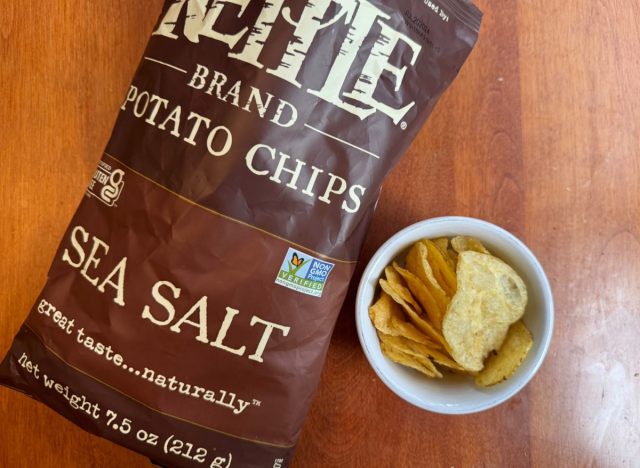 kettle brand chips in a bag and a bowl.