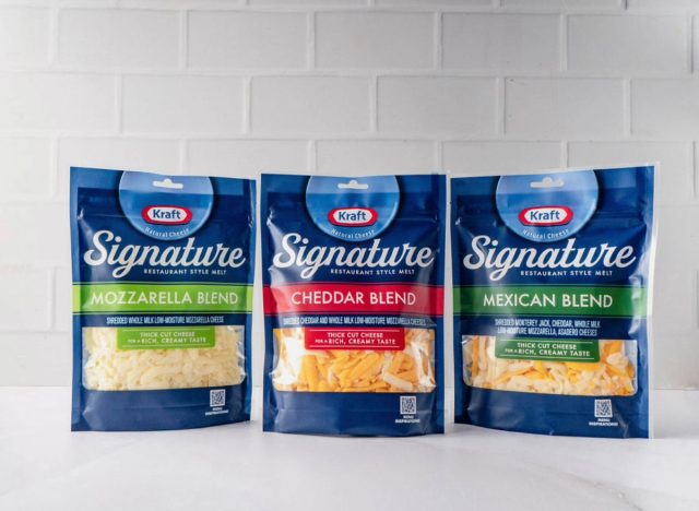 bags of kraft signature shredded cheese blends