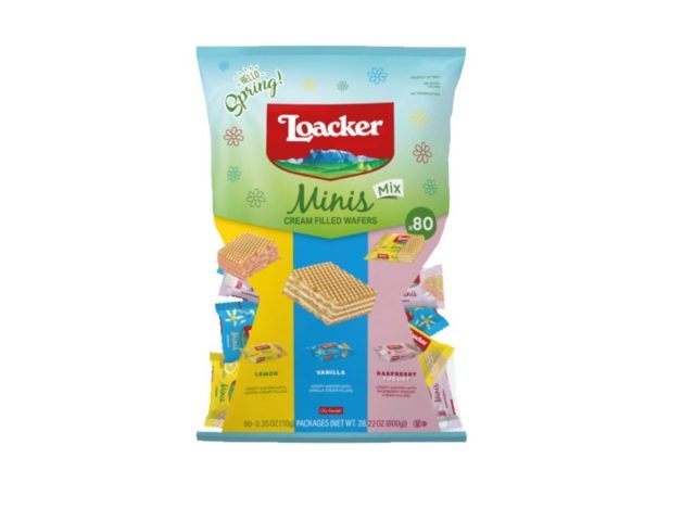 large bag of spring flavors loacker mini wafers.