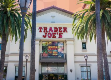 Trader Joe's storefront with palm trees