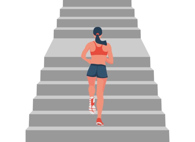 woman stair climbing exercise