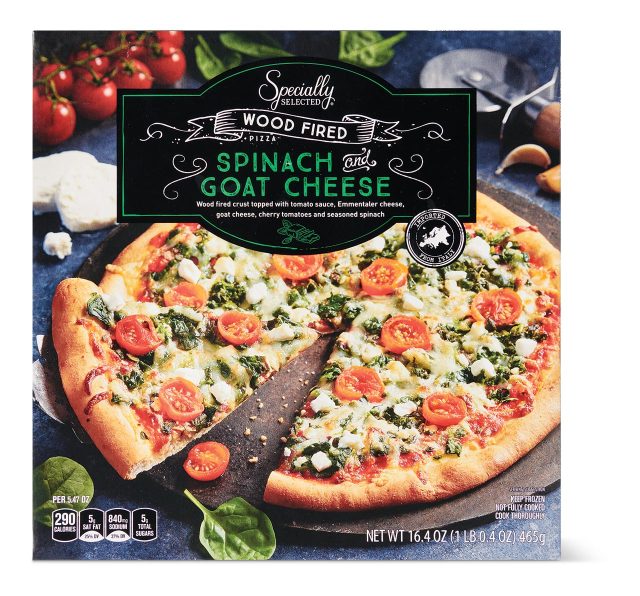 Specially Selected Wood Fired Spinach & Goat Cheese Pizza at Aldi