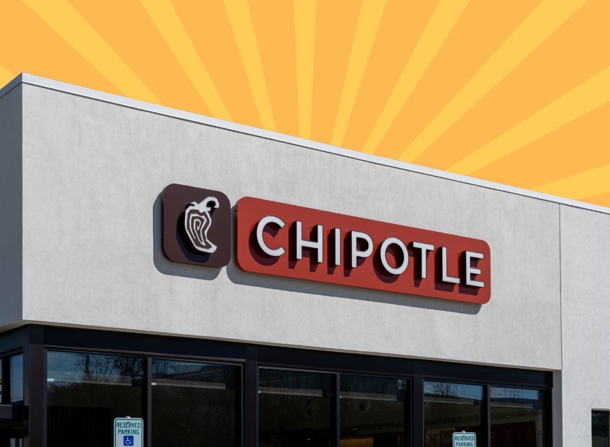 Chipotle storefront on yellow background