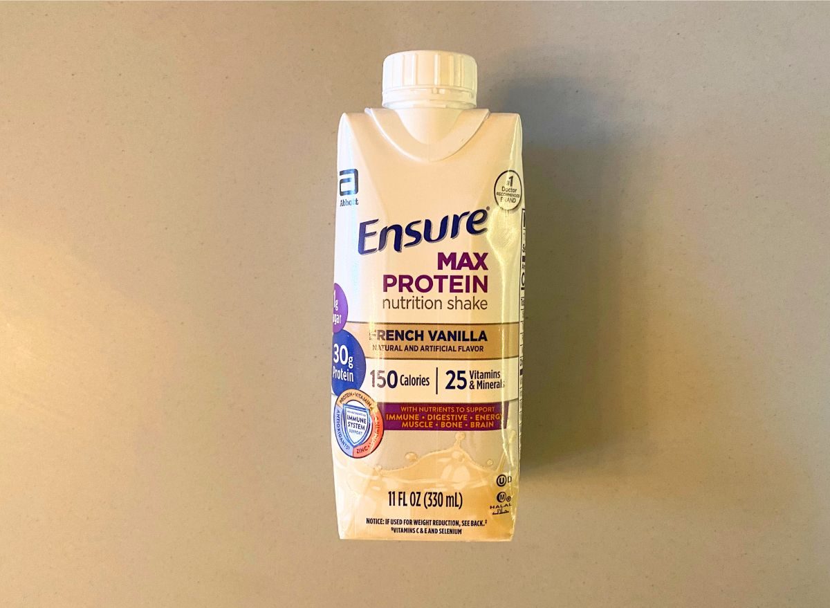 bottle of Ensure protein