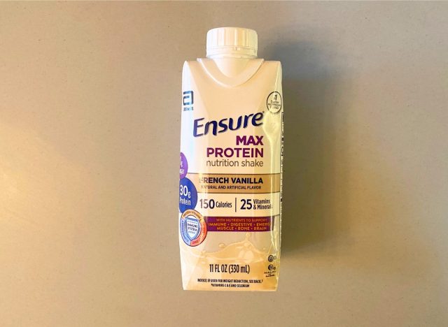 bottle of Ensure protein 