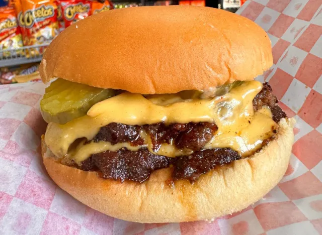 The classic double burger at NFA Burger in Georgia