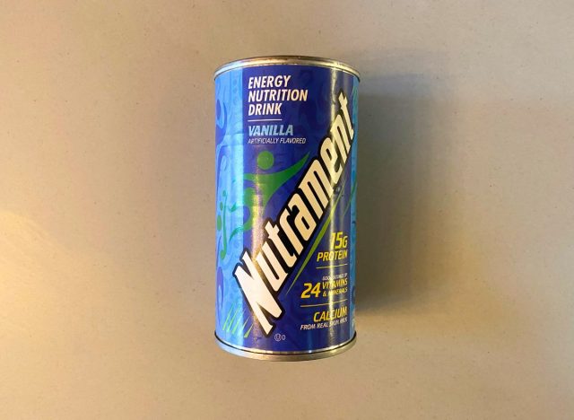 can of Nutrament vanilla protein shake