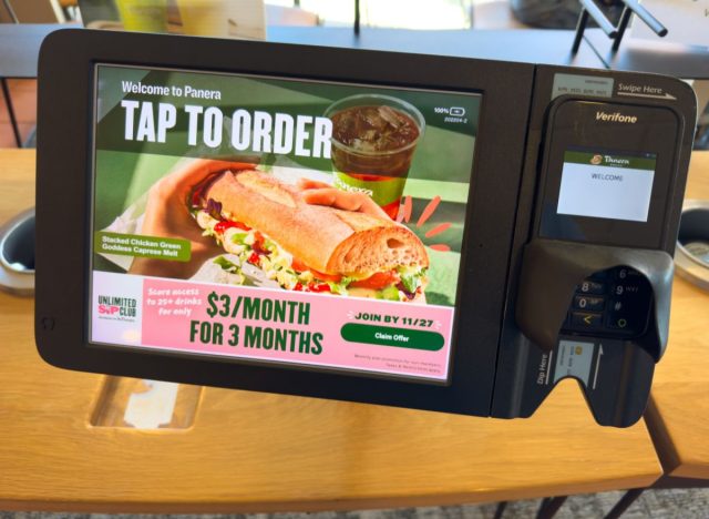 Panera Bread ordering kiosk