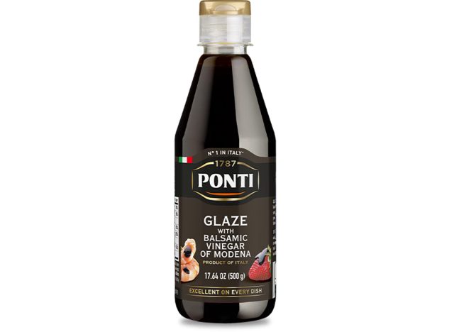 A bottle of Ponti balsamic vinegar glaze