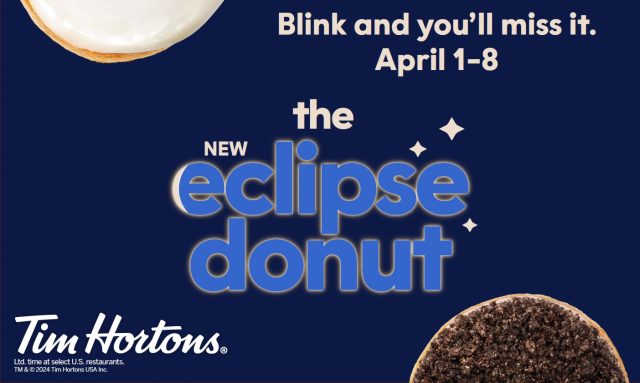 Tim Hortons Solar Eclipse Donut