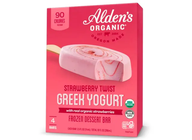 Alden's Organic Ice Cream Strawberry Twist Bar
