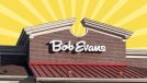 bob evans restaurant on designed yellow background