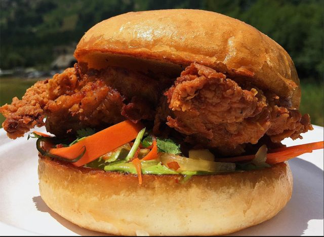 The Bistro Traditional fried chicken sandwich from the Bodega food truck in Jackson Hole, Wyo.