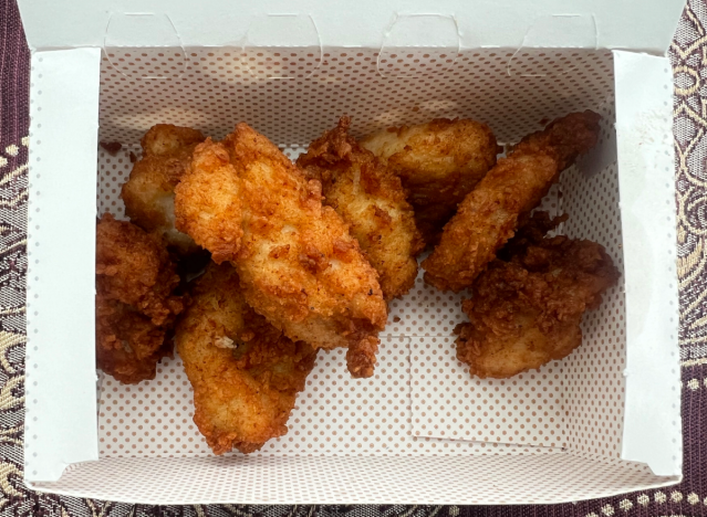 chick fil-a nuggets in an open box.