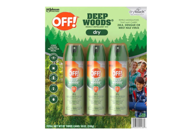 3 pack of insect repellent.