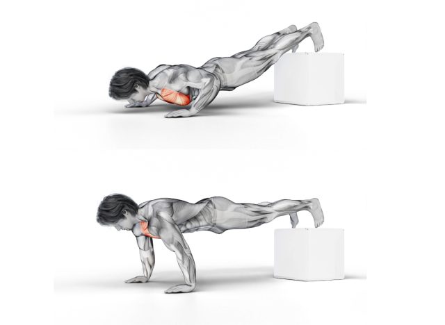 illustration of decline pushup