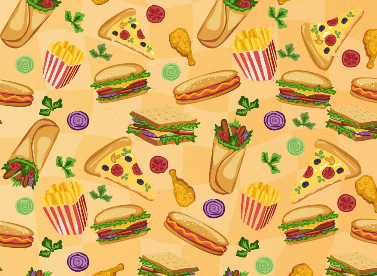 fast food background concept