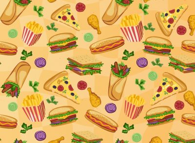 fast food background concept