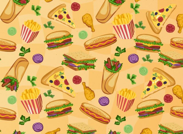 fast food background concept