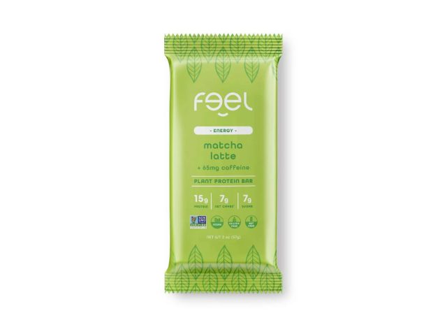 matcha energy bar on a white background