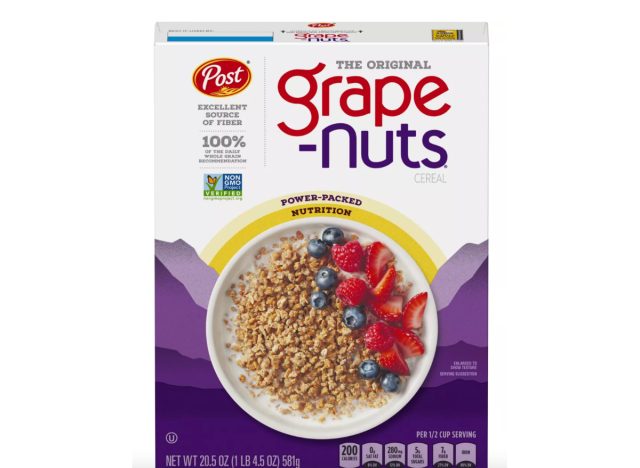 grape nuts cereal box