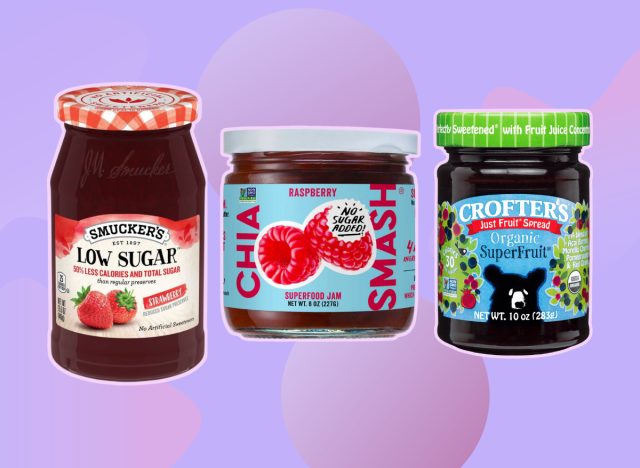 healthiest jams and jellies collage