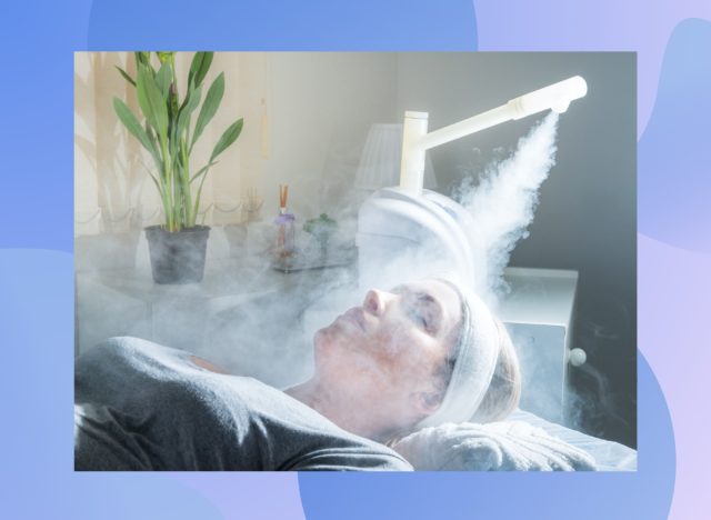 woman getting ozone therapy facial