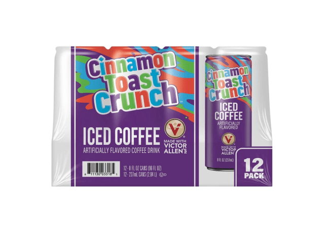 cans of sam's club cinnnamon toast crunch iced coffee.