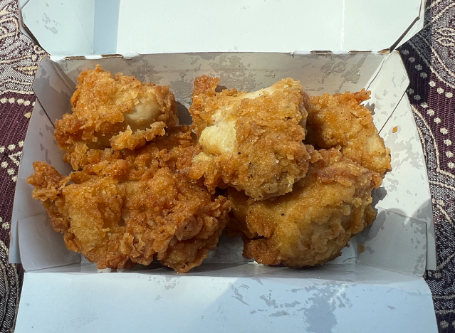 shake shack nuggets in open box.