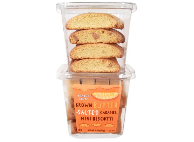 trader joe's brown butter salted caramel mini biscotti