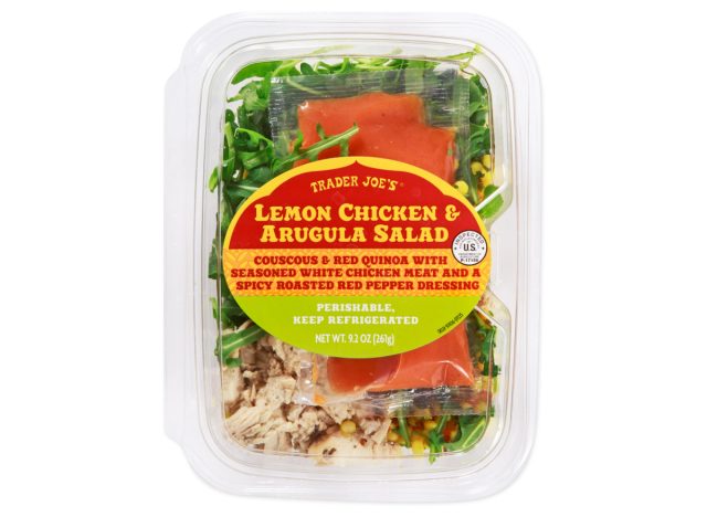 trader joe's lemon chicken & arugula salad