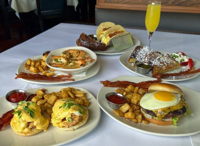 New brunch items at Bonefish Grill including the Bang Bang Shrimp Eggs Benedict and Crème Brûlée French Toast.
