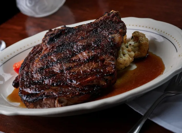 Steak on a plate at Bartolotta Restaurants