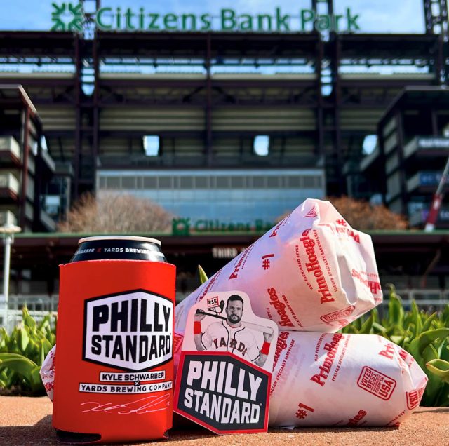 hoagies and beers in front of citizens bank park.