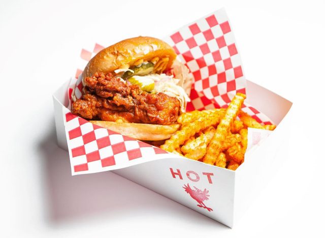 The Nashville-style hot chicken sandwich, aka The Sando, from Howlin' Ray's in Los Angeles