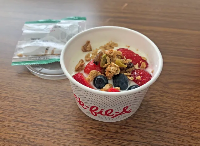 Greek yogurt parfait from Chick-fil-A