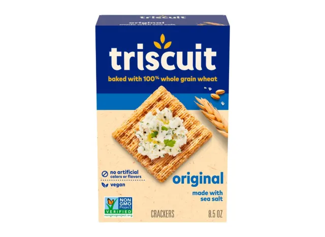 box of Triscuits on a white background