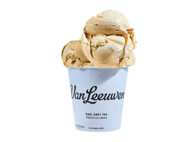 carton of Van Leeuwen Earl Grey Ice Cream on a white background